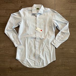 Sid Mashburn Poplin Dress Shirt - Sky Blue Pencil Stripe - 16.5 T - 36.5 sleeve